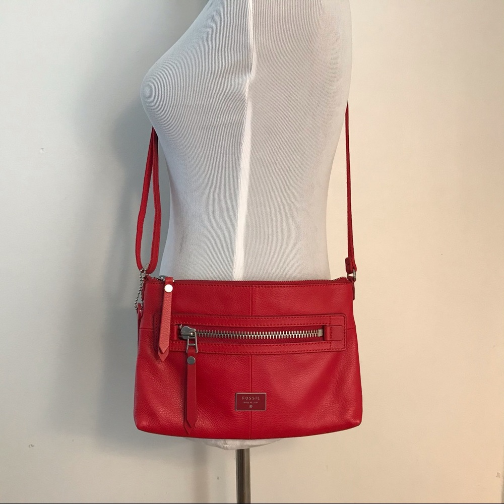 FOSSIL “Dawson” RED CrossBody